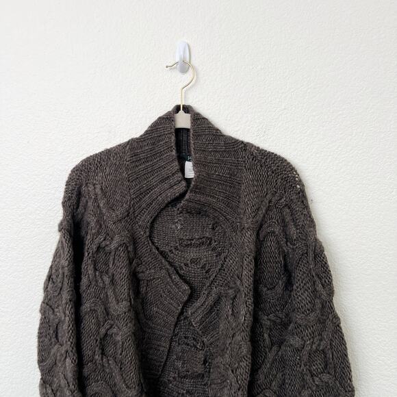J. Crew Brown Cable Knit Cardigan - Picture 9 of 11